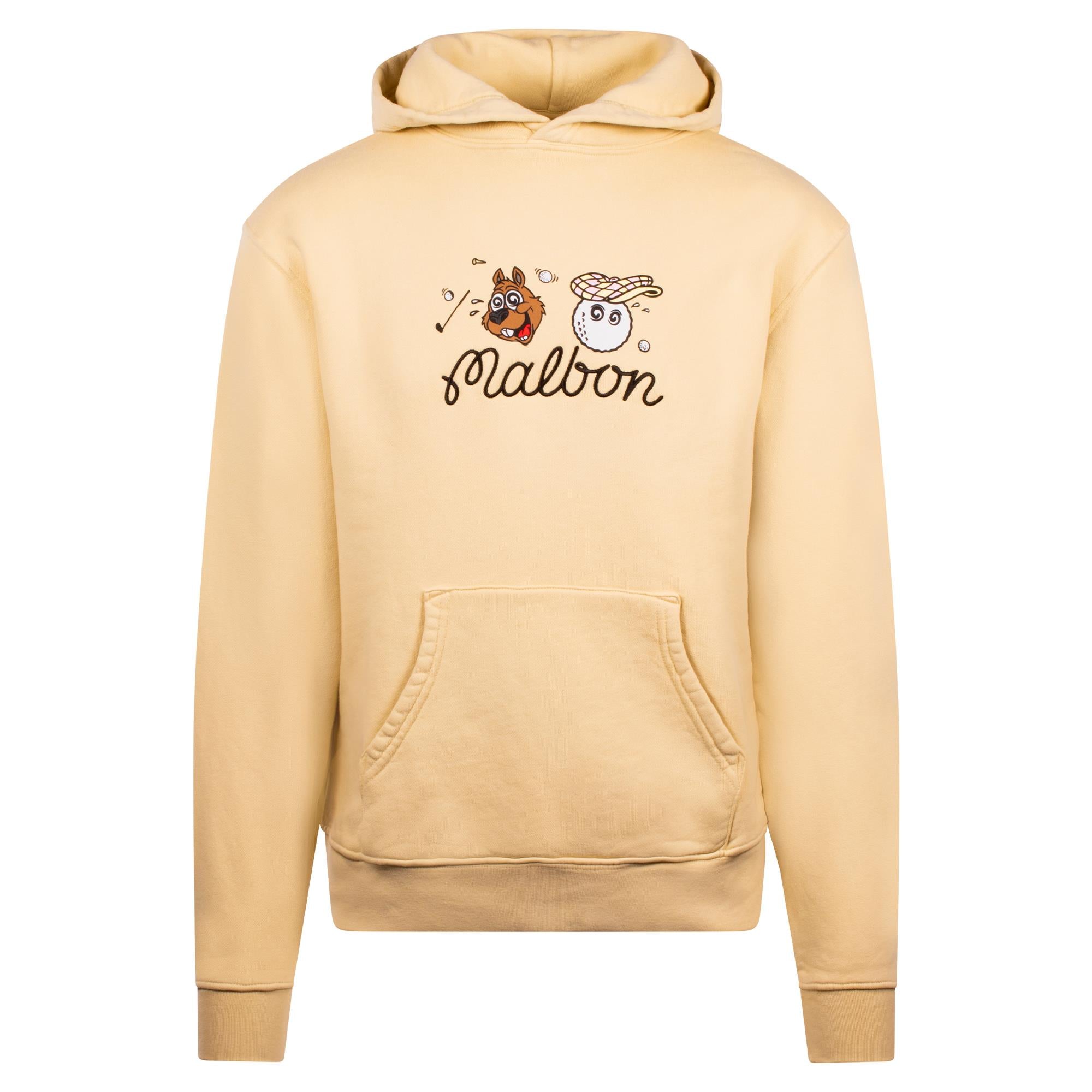 Malbon Two Man Scramble Mens Hoodie Light Khaki